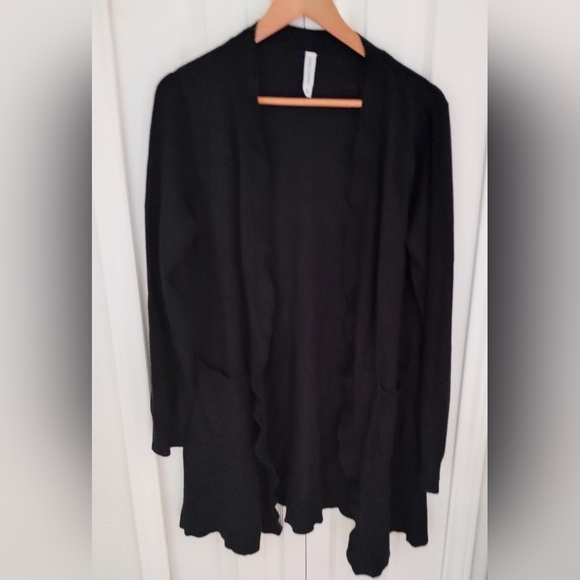 Long,Black Open Flyaway Cardigan by Zenana - Picture 4 of 12
